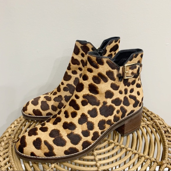 Cole Haan Grand OS Calf Hair Leopard  Leather Women’s Ankle Boots - Picture 5 of 9